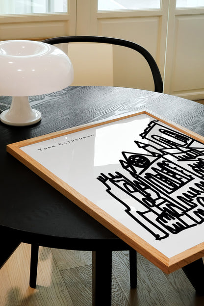 York Black and White Art Print