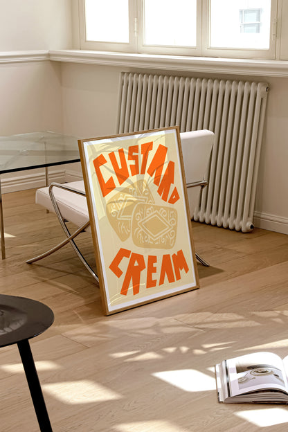 Custard Cream Art Print
